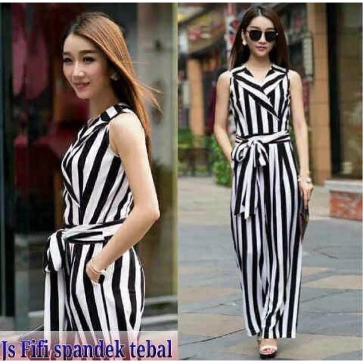 QNF JAMSUIT ZEBRA / SPANDEX / JAMSUIT FORMAL / / JAMSUIT WANITA/ JAMSUIT TWISTCONE hitam