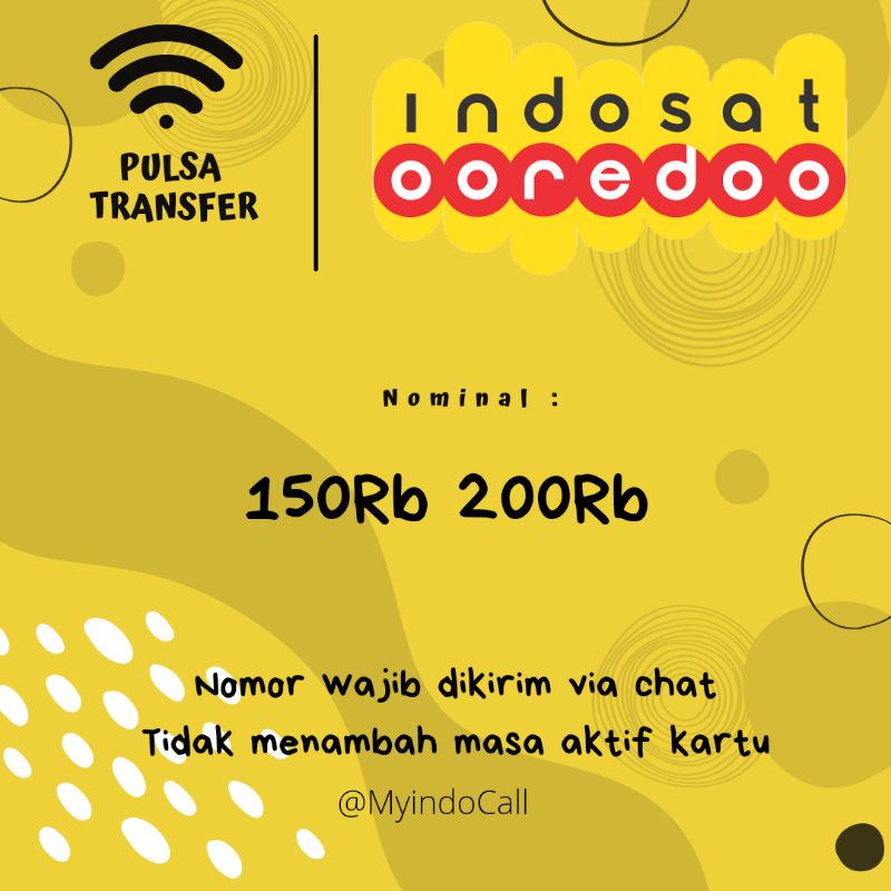 Pulsa Transfer Indosat ooredoo IM3 150k 200k