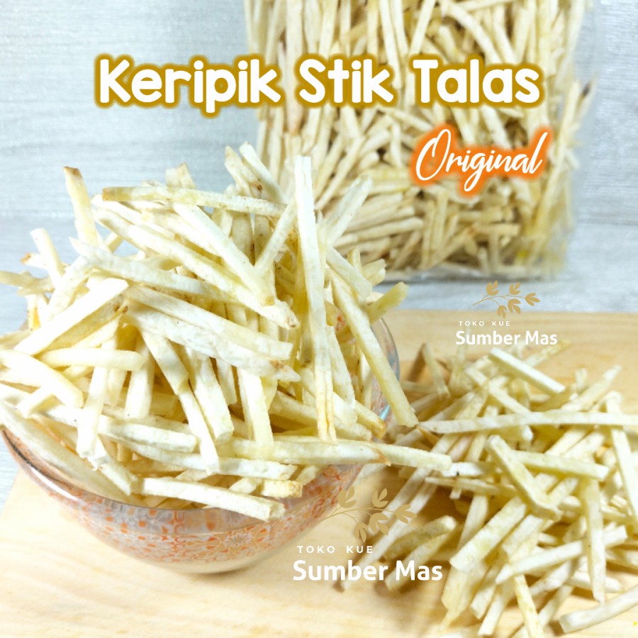 

KERIPIK STIK TALAS PUTIH ORIGINAL / SNACK KRIPIK TALAS BOGOR GURIH - 1/4 kg