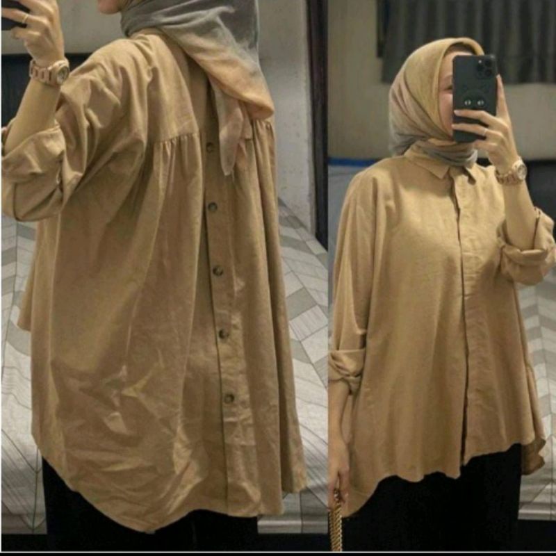 Atasan rayon / blouse Rika/ kemeja polos rayon premium
