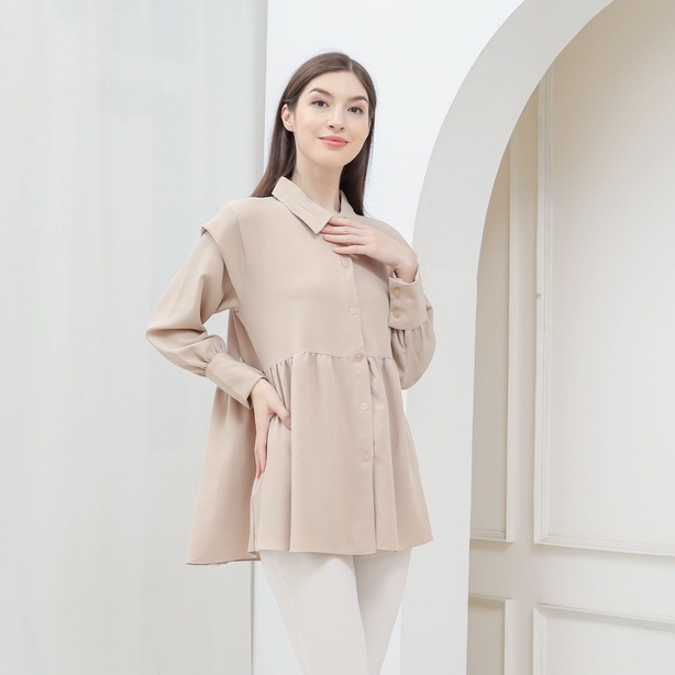 Jual Atasan Keyra Korean Style Baju Kerja Kemaja Wanita Termurah