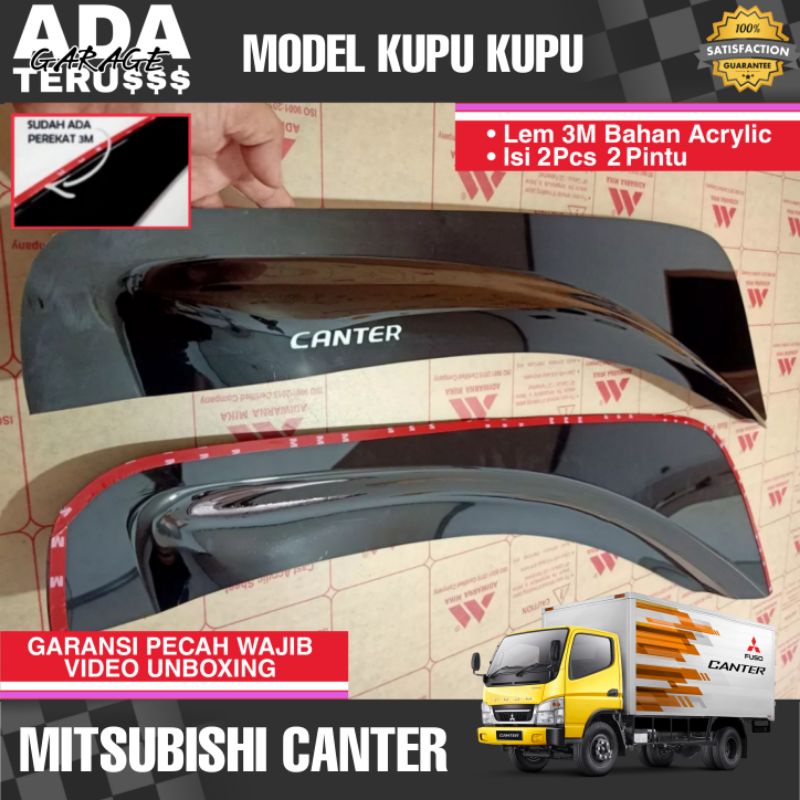 Talang Air Pintu Mobil Truck Mitsubishi Canter Sepasang 2 Pcs Aksesoris Variasi Mobil AdaterusGarage