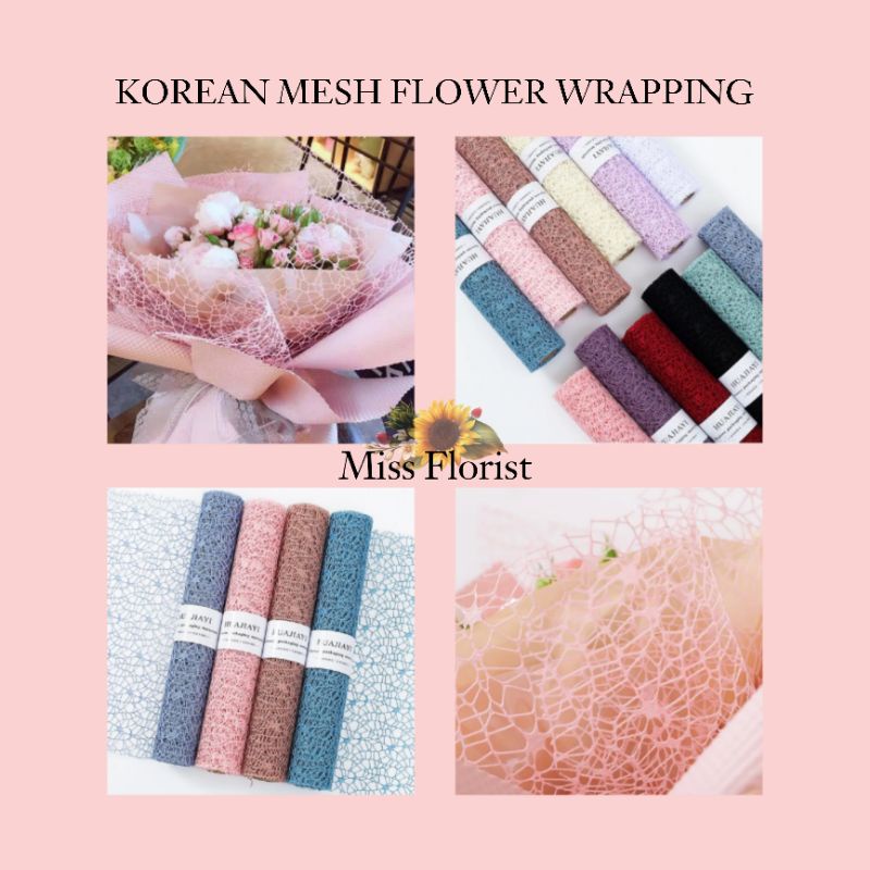 

033.KOREAN JARING LEMBARAN KERTAS BUNGA FLOWER WRAP/ KERTAS BUKET PEMBUNGKUS BUNGA HAND BOUQUET