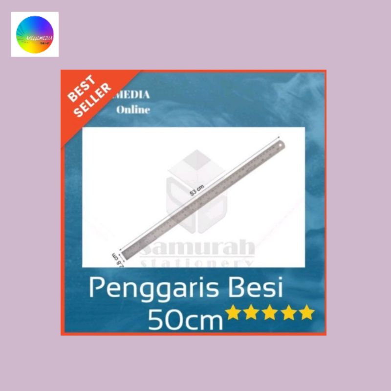 

Penggaris Besi Panjang 50 cm / per PCS / Ruller Stainless 50cm ST50(ORIGINAL PRODUK)
