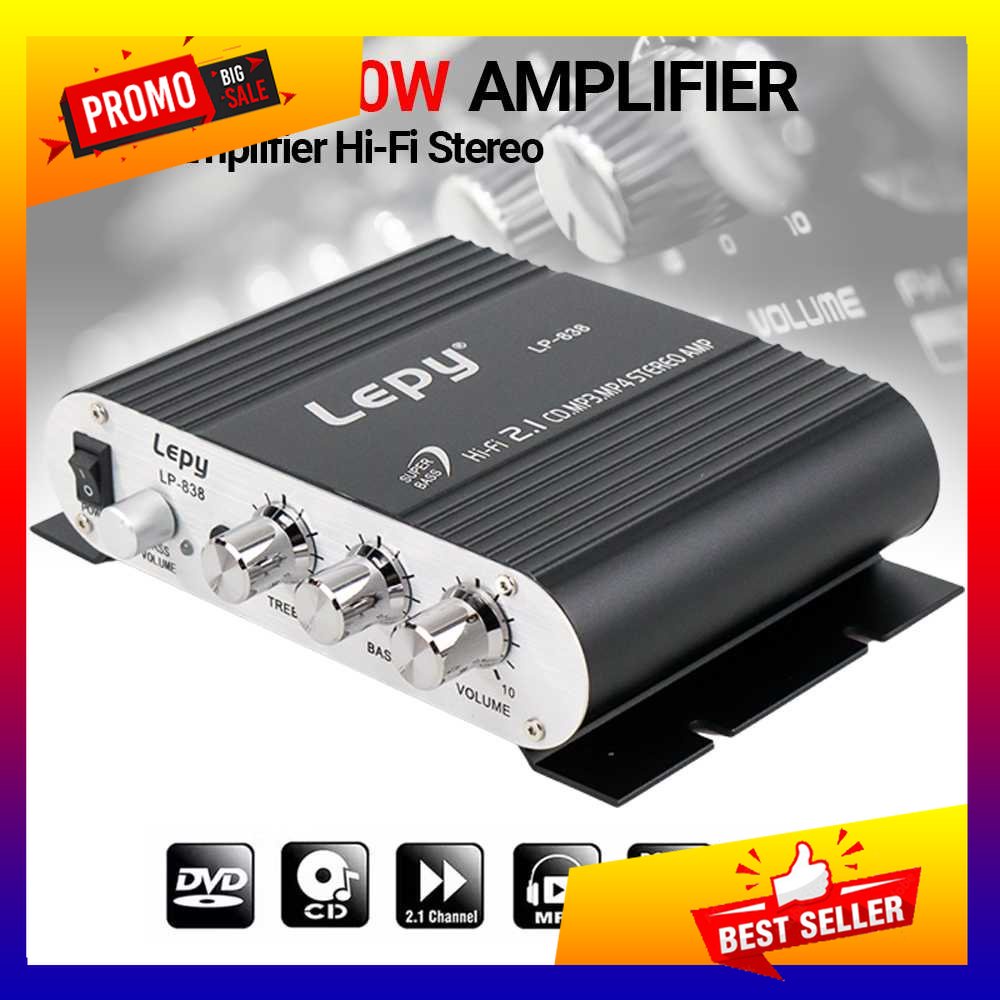 Lepy HiFi Stereo Amplifier Treble Bass Booster