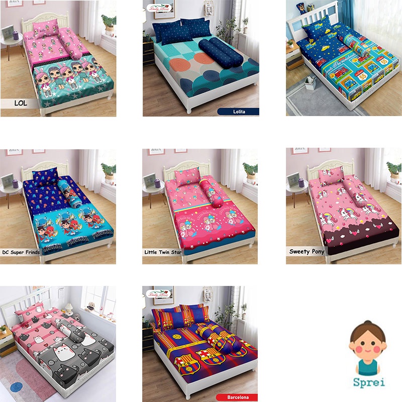 SPREI BAGUS DAN NYAMAN MEREK LADY ROSE 180X200  TINGGI 20 MOTIF KARAKTER, BOLA