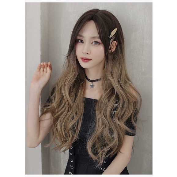 C0319/C0301 full wig korean layer wave tanpa poni ikke 67 cm