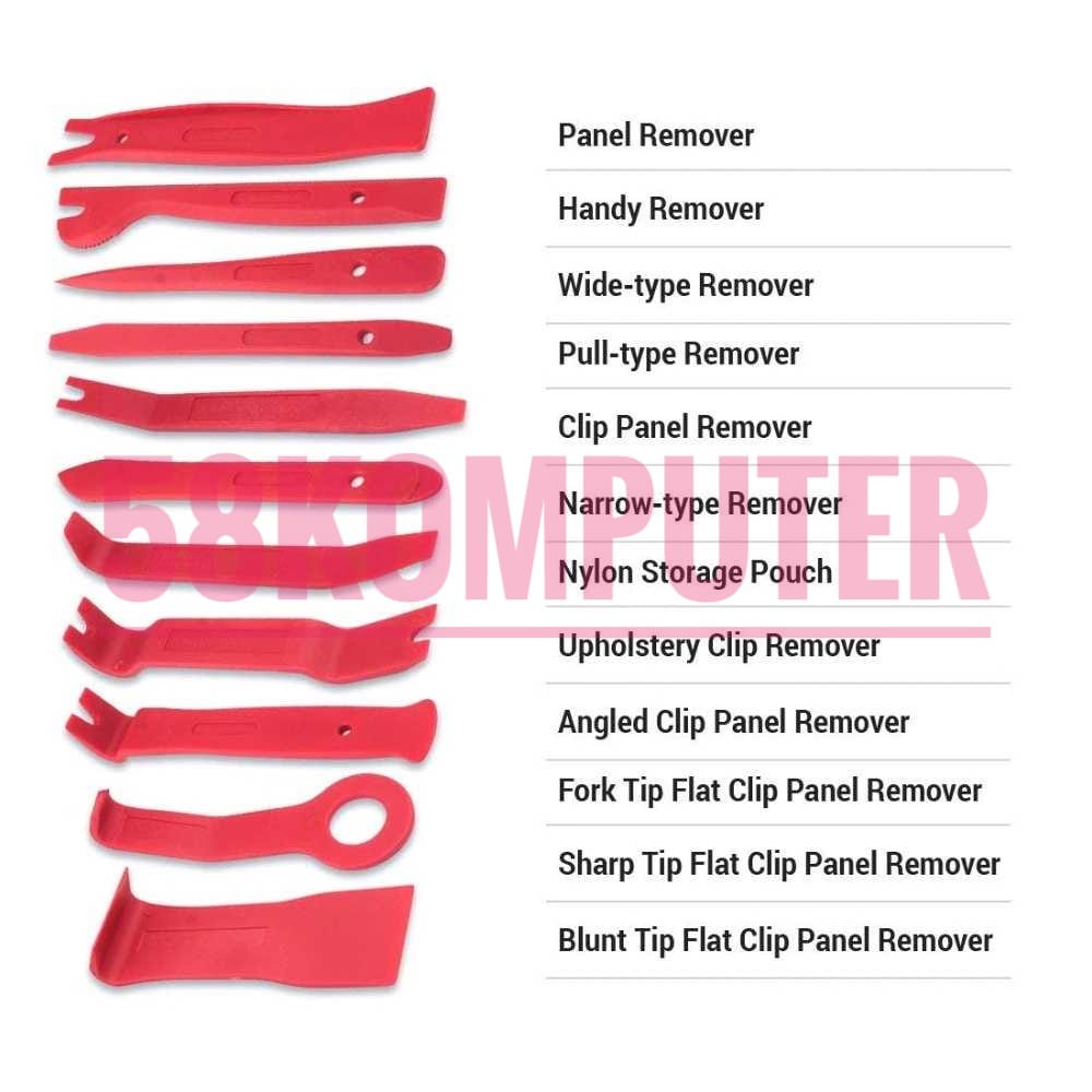 Alat Buka Pengungkit Mobil Pry Tool Set For Car Audio Door Clip Panel Trim Dash Alat Congkel Cungkil Dasboard Interior Mobil Pengungkit Panel Interior Mobil Pembuka Baut Dasboard Interior Mobil 434 in 1 Paket Lengkap Alat Reparasi Mobil