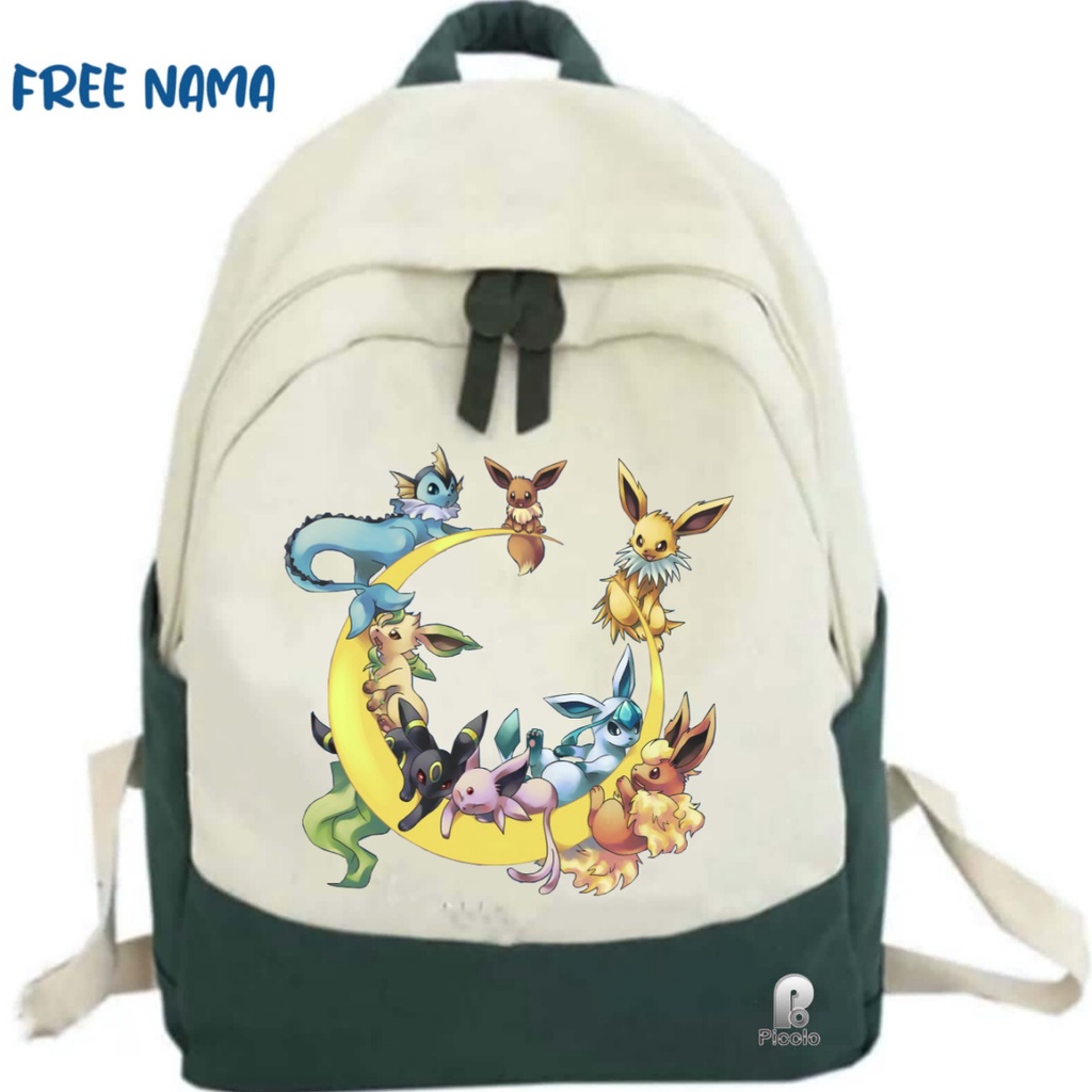 TAS RANSEL ANAK BACKPACK ANAK SEKOLAH POKEMON GO EEVEE EVOLUTION Unisex