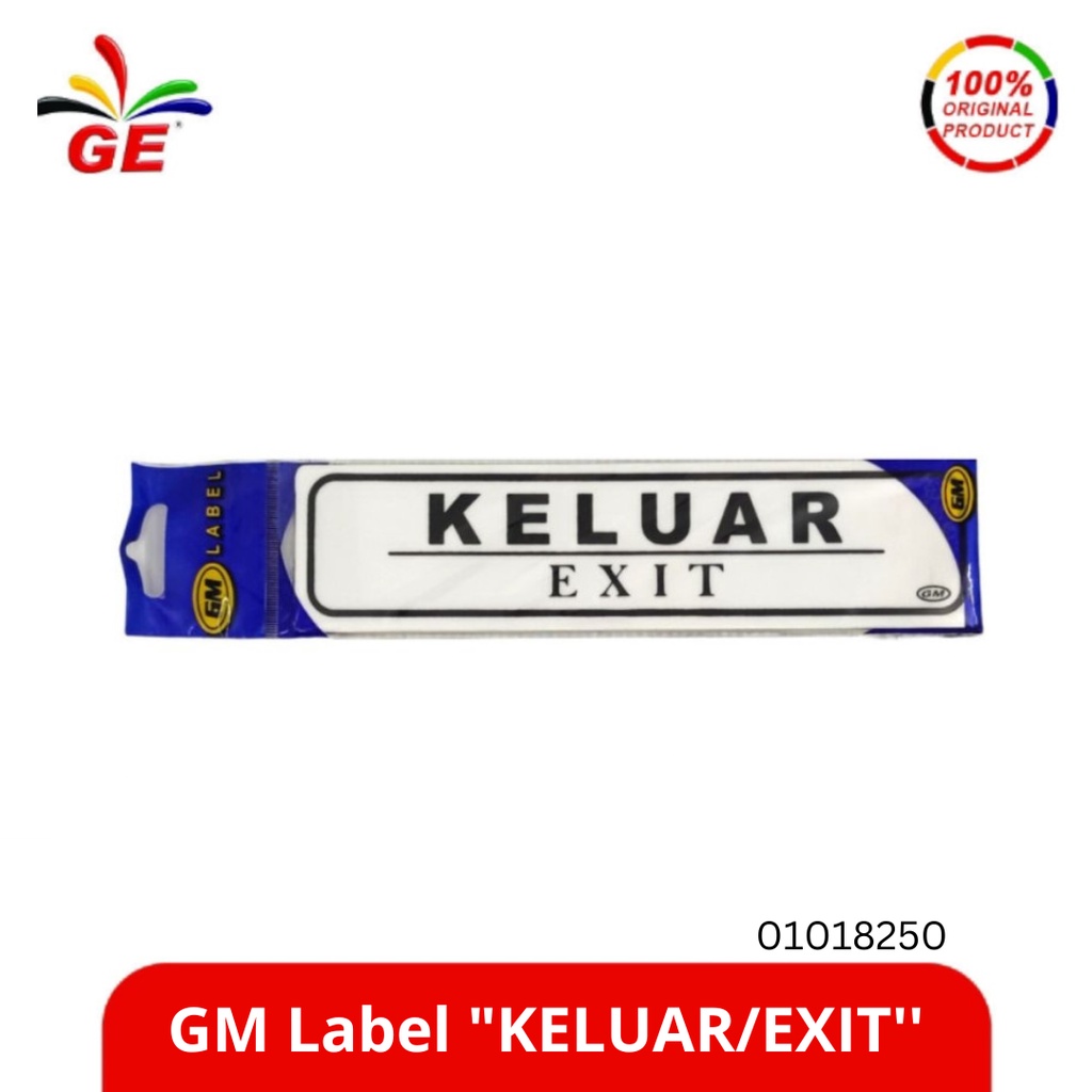 

GE - GM Label "KELUAR/EXIT'' 01018250