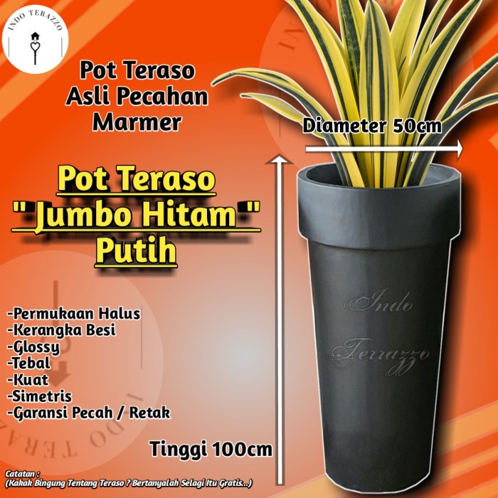 INDO TERAZZO POT TANAMAN BESAR TERASO MARMER - POT BUNGA TERASO MARMER - POT BESAR UNIK