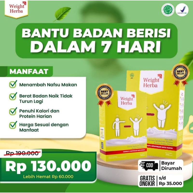 

Weight Herba Original Susu Penggemuk Badan