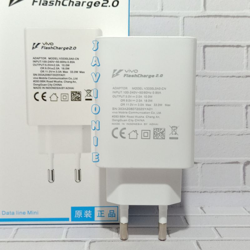 Charger Casan Carger Cas VIVO Original TYPE C 100% Fast Charging 9V 2A 18W