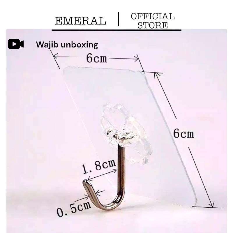 Emeral_gantungan tempelan hook / tempelan gantungan hook