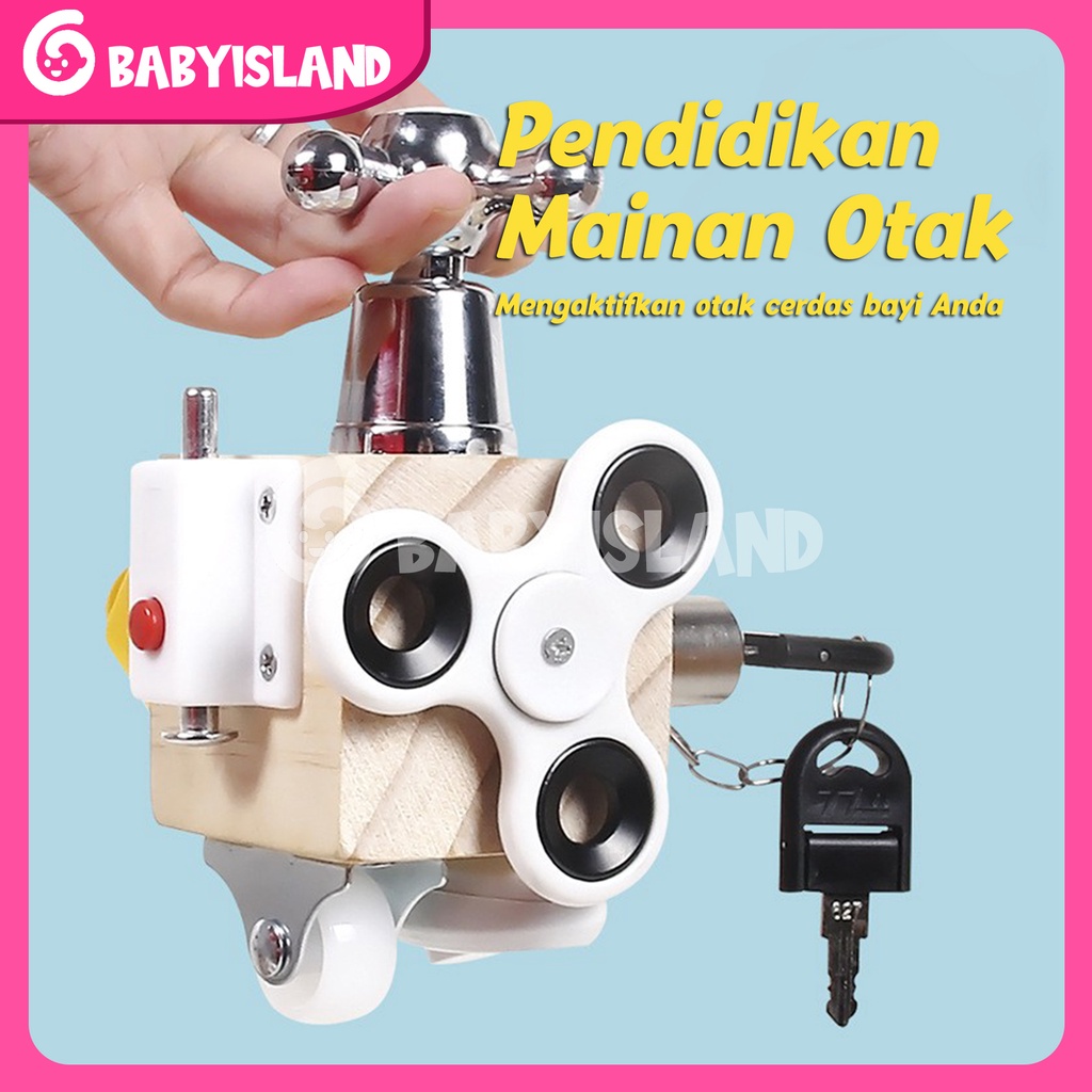 Kemasan Kotak Smart Toys Busy Cube Balok Sibuk Mainan Edukasi Edukatif Sensory Play Montessori Toys Kado Bayi Unik
