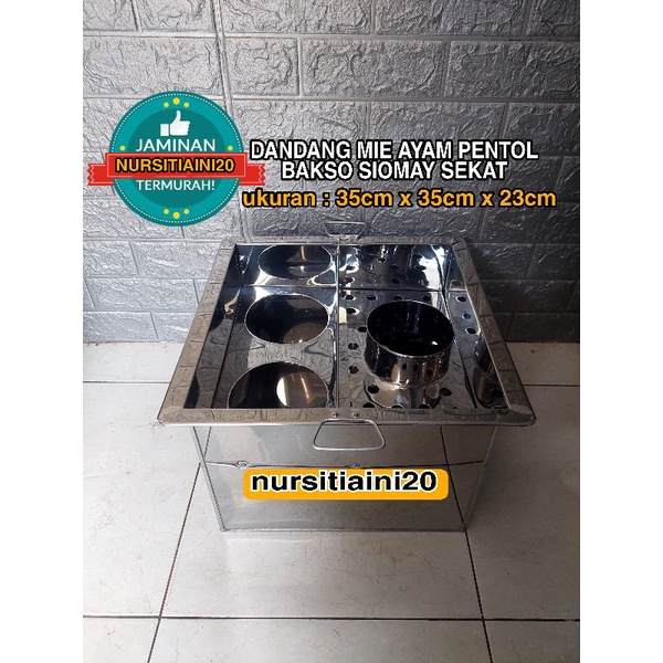 Dandang Mie Ayam 2 Lubang Kuah Sekat/ Dandang pentol bakso