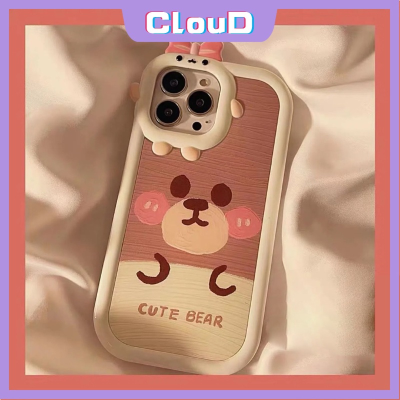 Soft Case Bahan Tpu Desain Kartun Beruang 3D Untuk Oppo A16 A54 A55 A52 A3S A92 A15s A35 A11 A15 A57 A11K A7 A5S A5 A9 A57 A12E A72 A31 A12 A32 A16