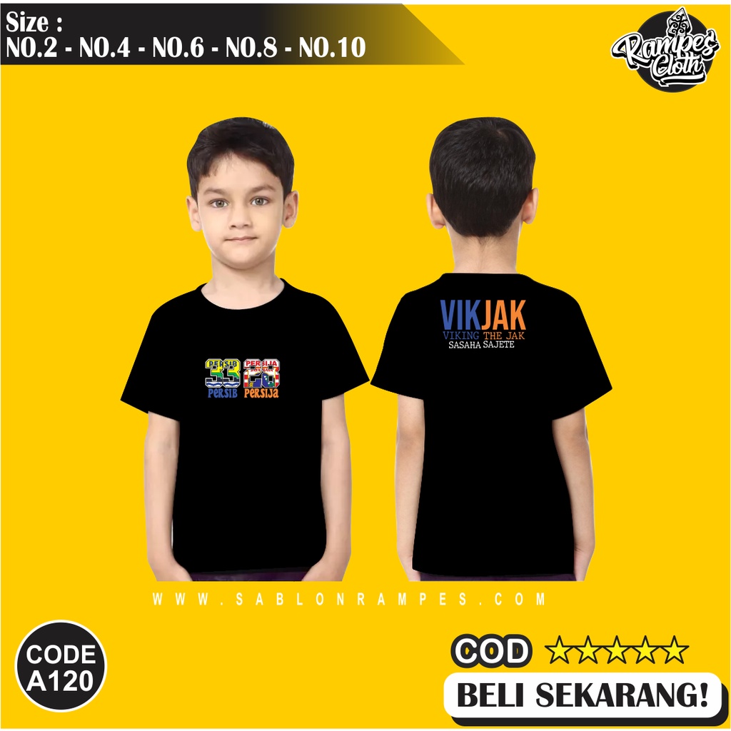 Kaos Distro Anak VIKJAK Viking the jak kaos Perdamaian Cotton Combed 30s A120