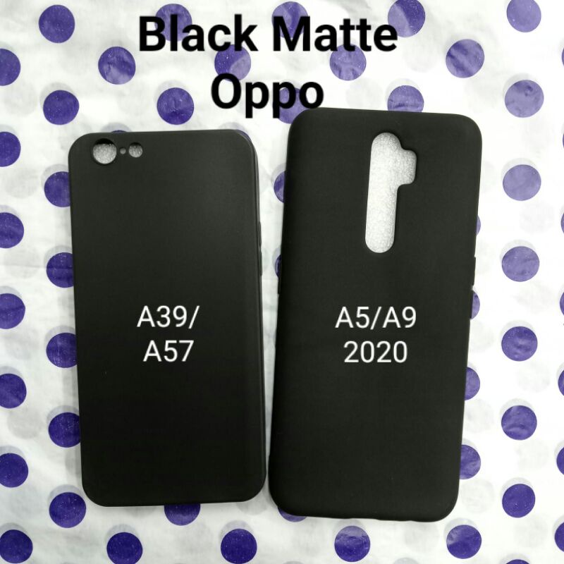 Black Matte Slim Oppo A57 / A39,A5/A9 2020, Soft Case Silikon polos hitam