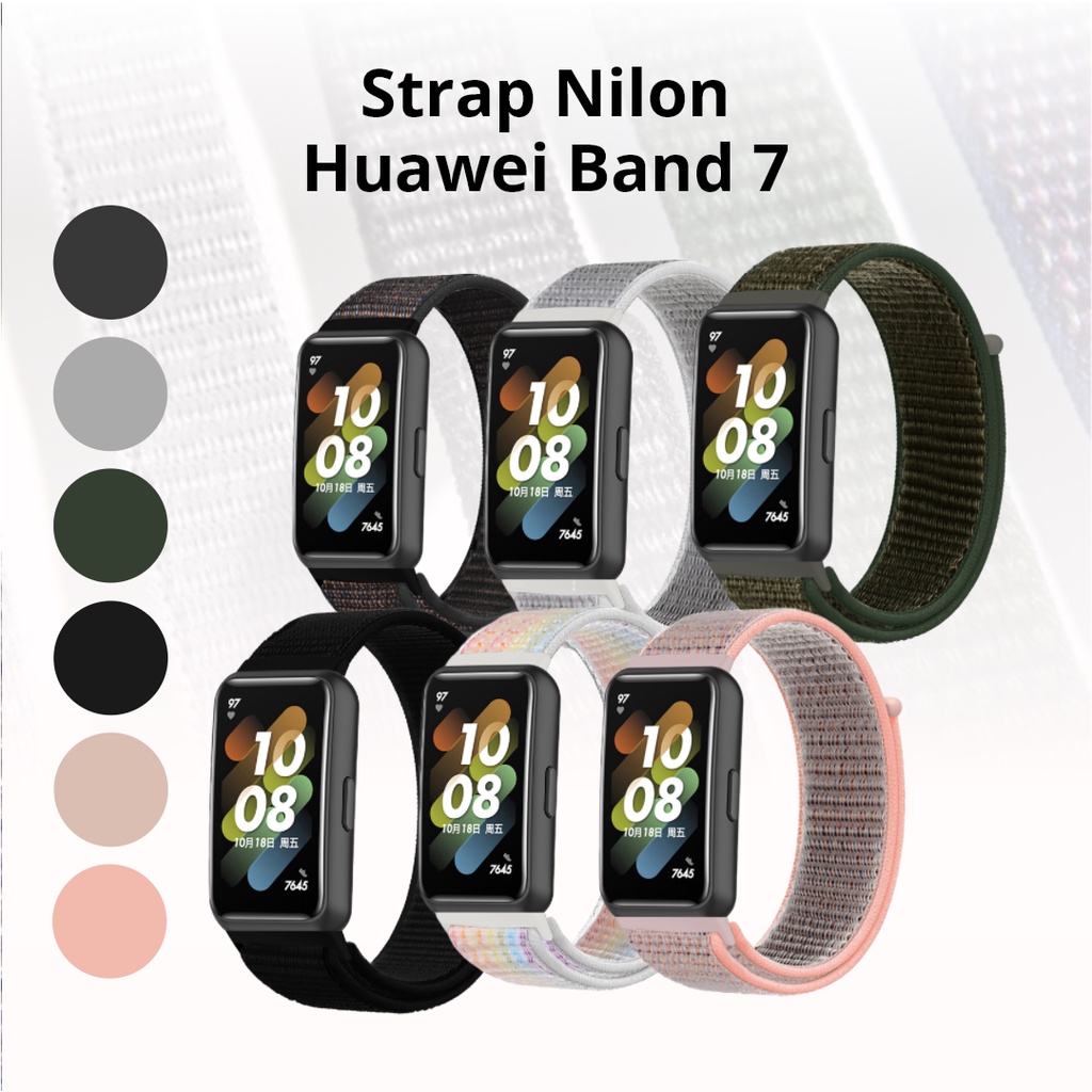 Nylon Strap Huwei Replacement Band Lightweigh Wristband Sports Breathable Nylon Loop Velcro Huawei Band 7