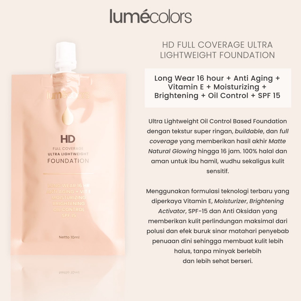 Lumecolors Paket 3 Foundation Sachet COD BPOM