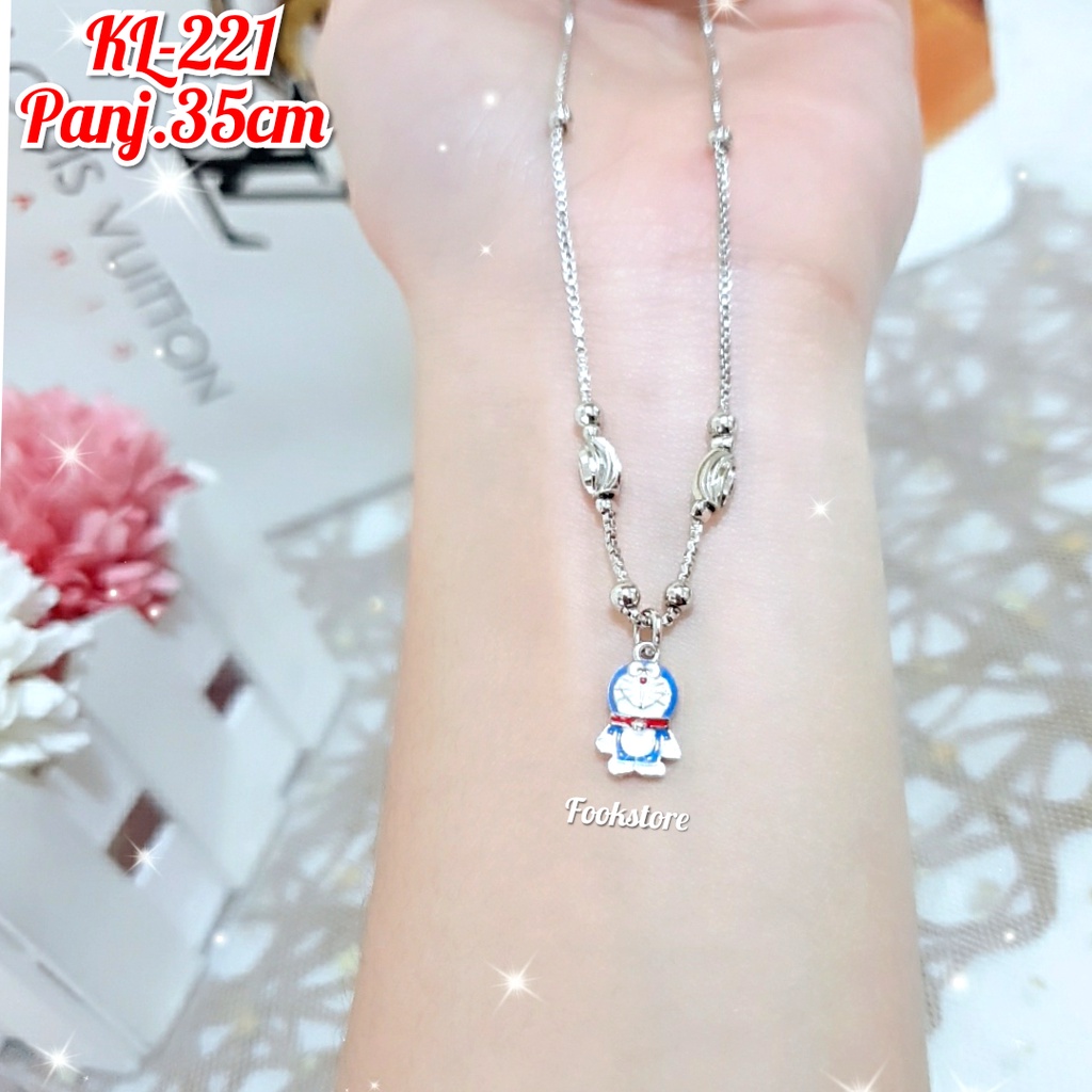 TERLARIS KALUNG ANAK WARNA SILVER MOTIF KARTUN/ANTI ALERGI