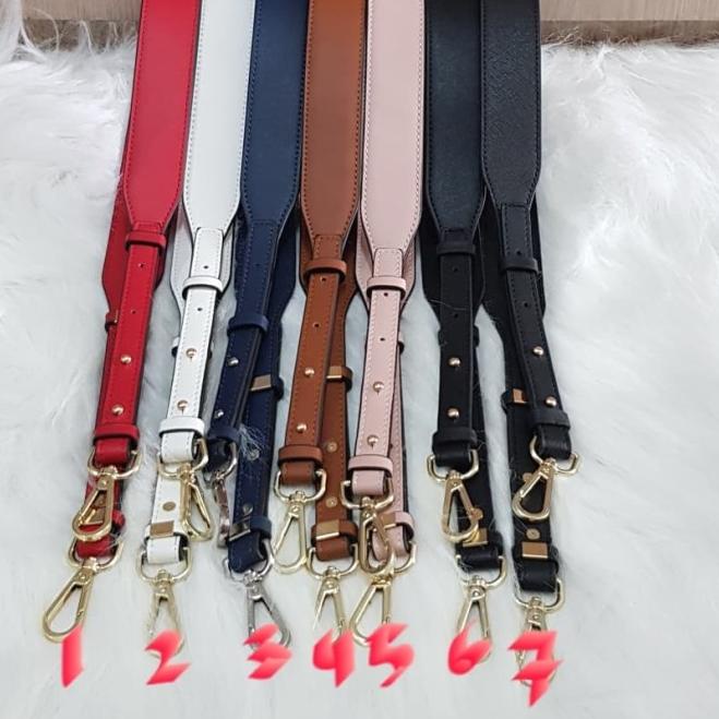 MK polos 3.8cm bag strap - 7.safiano black, gold HW