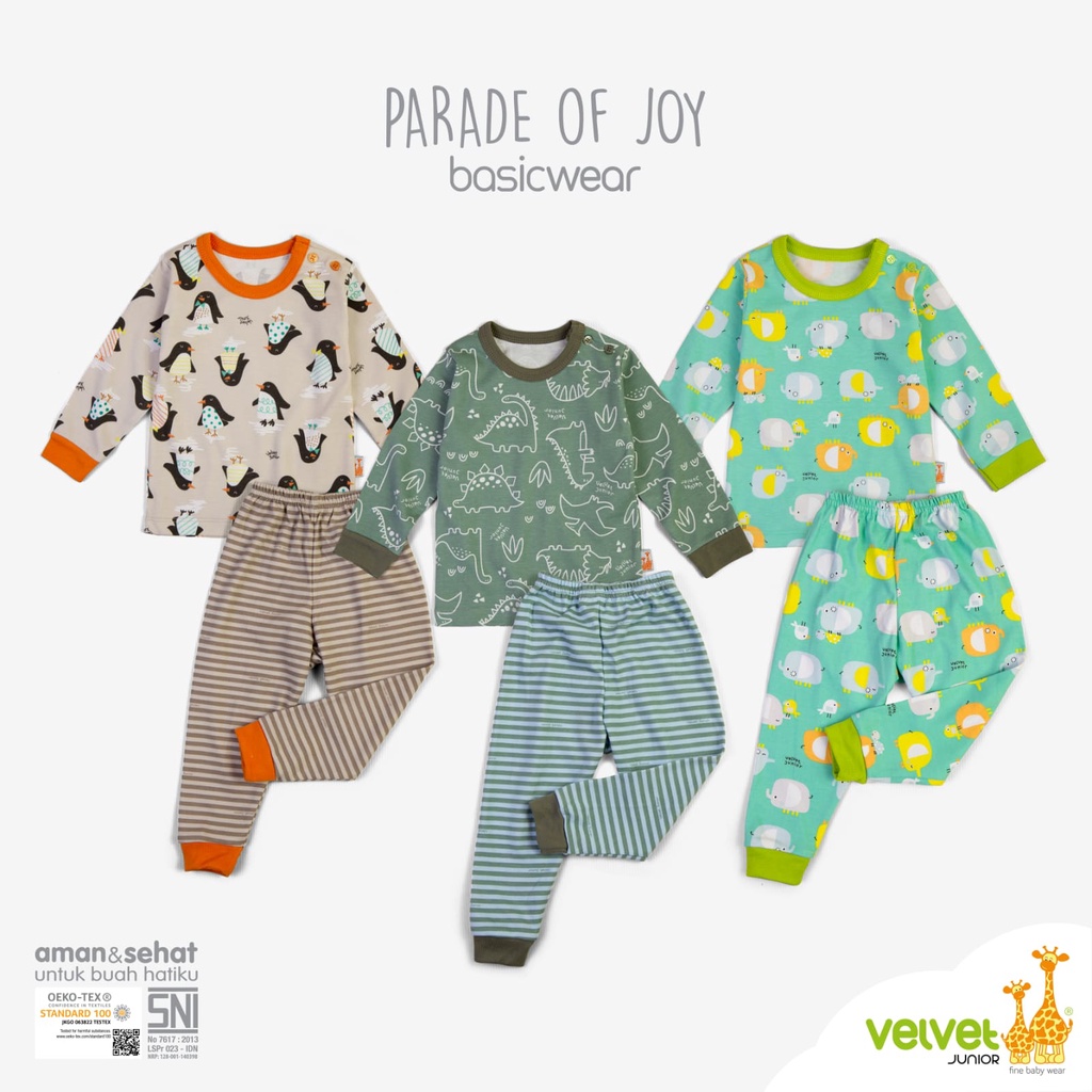 Velvet Junior paket 3 setel Panjang  (SML LB XL XXL)