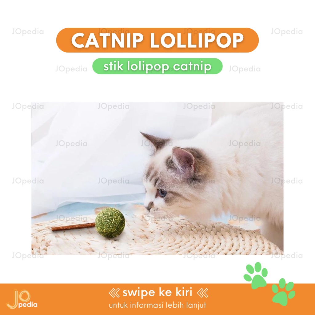 CATNIP LOLIPOP Mainan Kucing Snack Bola Stick Matatabi Makanan Cat Mint Ball Toy