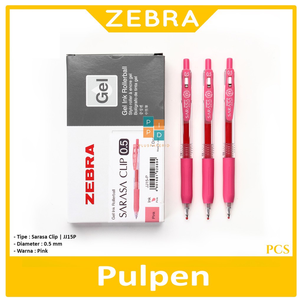 

ZEBRA - Pulpen Gel Pen Sarasa 0.5mm Pink - Pcs