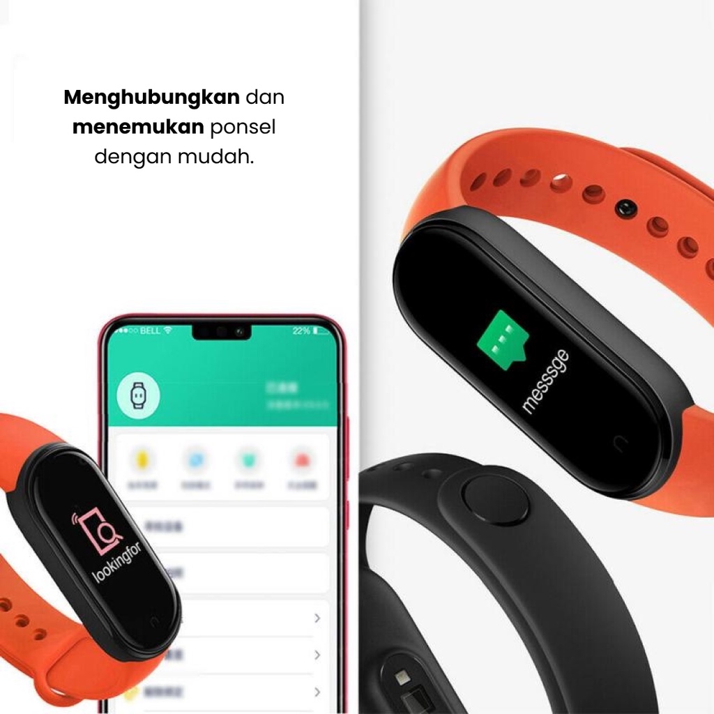 Smart Band M6 Smartwatch Monitor Jantung Tahan Air Bluetooth 4.0