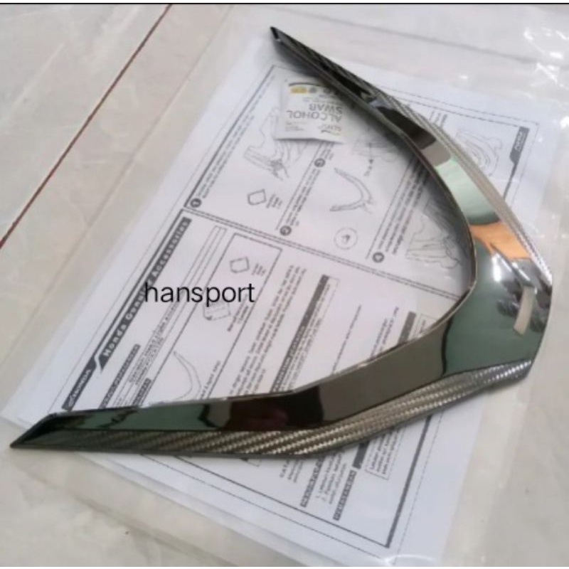 Garnish Lampu Depan Motor PCX 160 Chrome Aksesoris Pengganti Bawaan