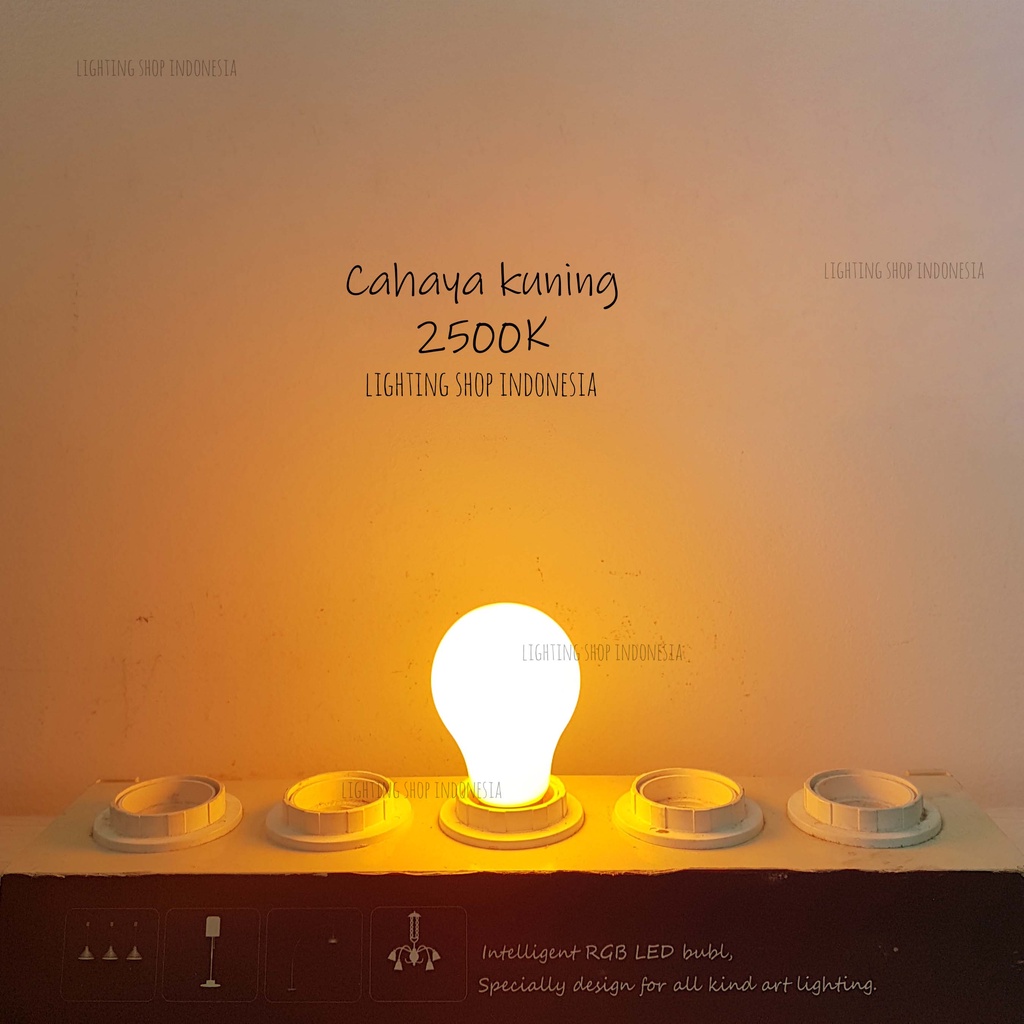 Bohlam Lampu LED 5watt E27 Cahaya Kuning