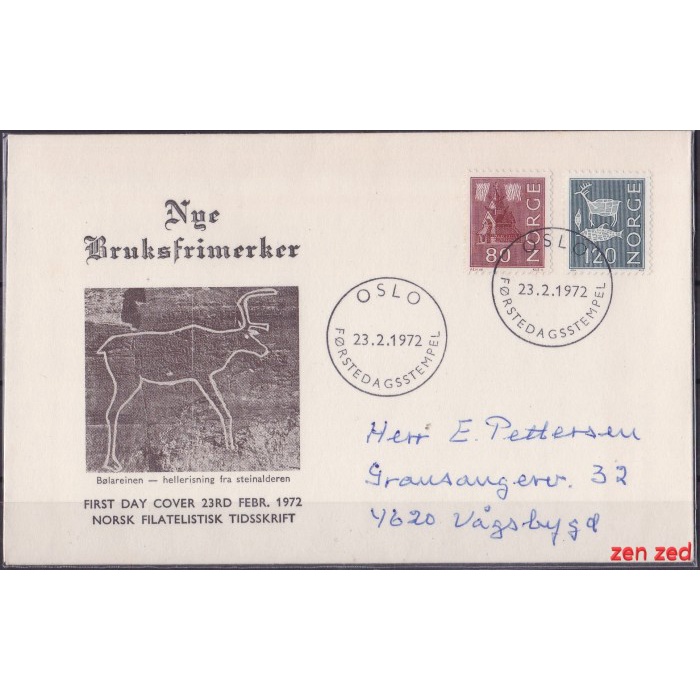 

A190 Perangko FDC SHP Norwegia 1972 Archaeology 1 Pcs