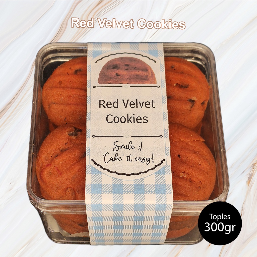 

Red Velvet Cookies Kue Kering Choco Chips Toples Pinki Pie Cake Poris