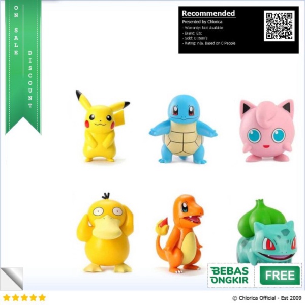 

Dijual TAKARA Action Figure Karakter Pokemon 6 PCS - XPY06 - Multi Warna Etc Limited
