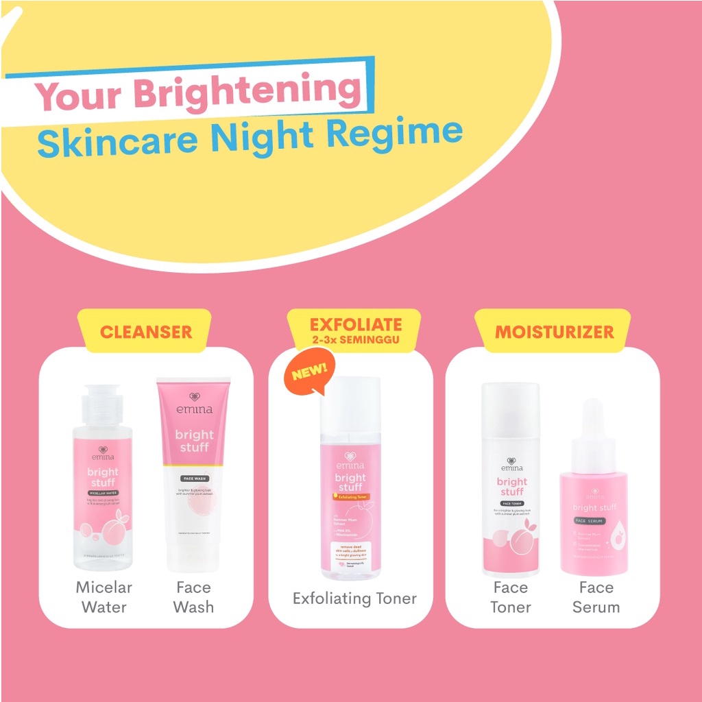 ❤ MEMEY ❤ EMINA Bright Stuff Exfoliating Toner 100ml