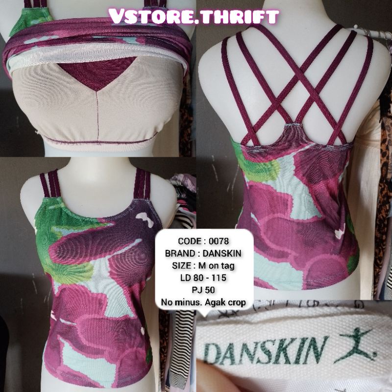 PRELOVED / THRIFT | DANSKIN TANKTOP CUPBRA SPORT,GYM,YOGA,FITNEES ORIGINAL BRAND