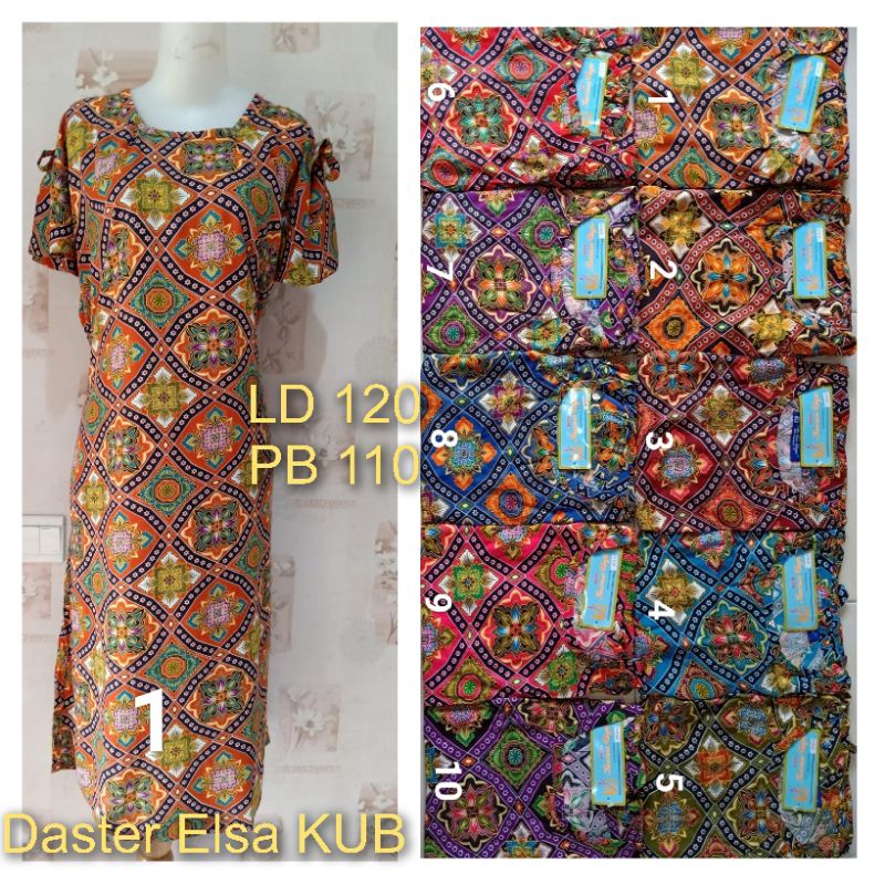 Daster Elsa LD 120 Kencana Ungu label biru