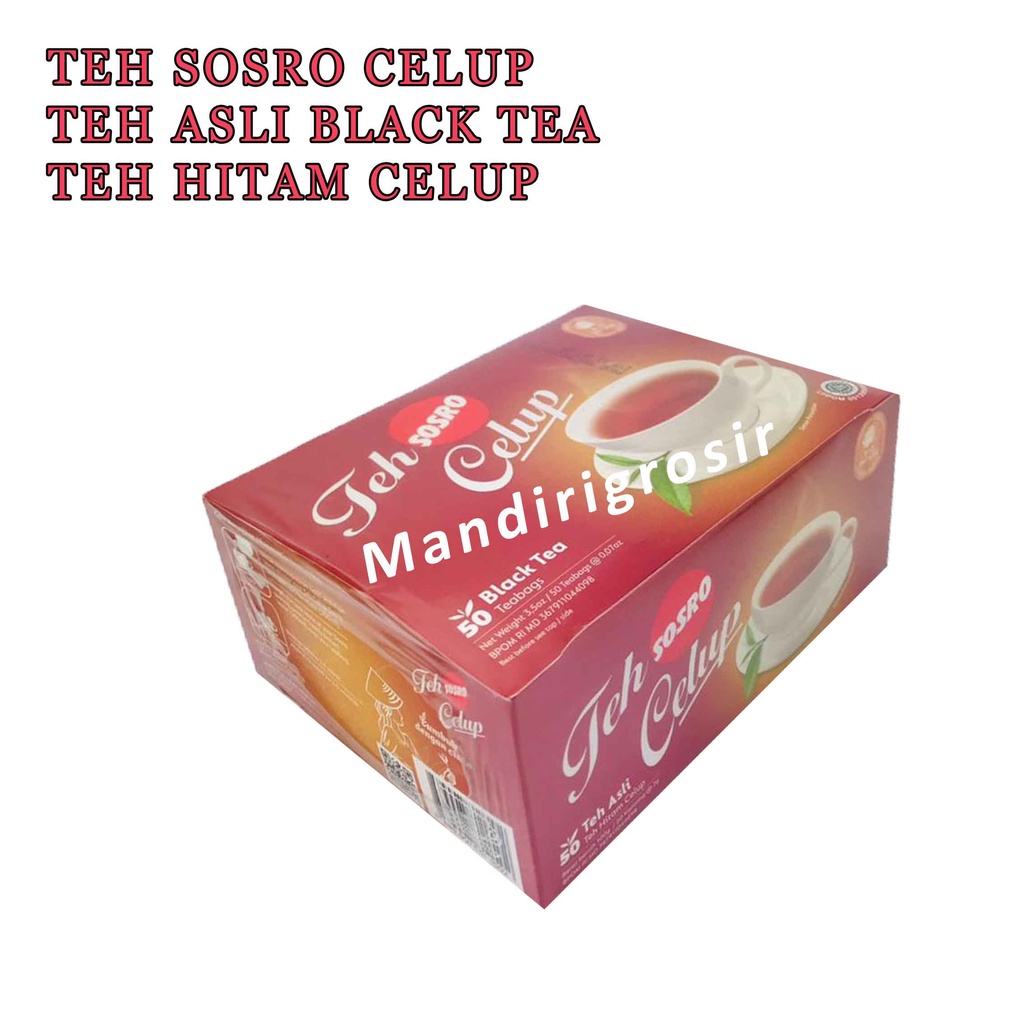 Teh Hitam Celup * Teh Celup Sosro * Teh Asli Black Tea * Tea Bags 2in1