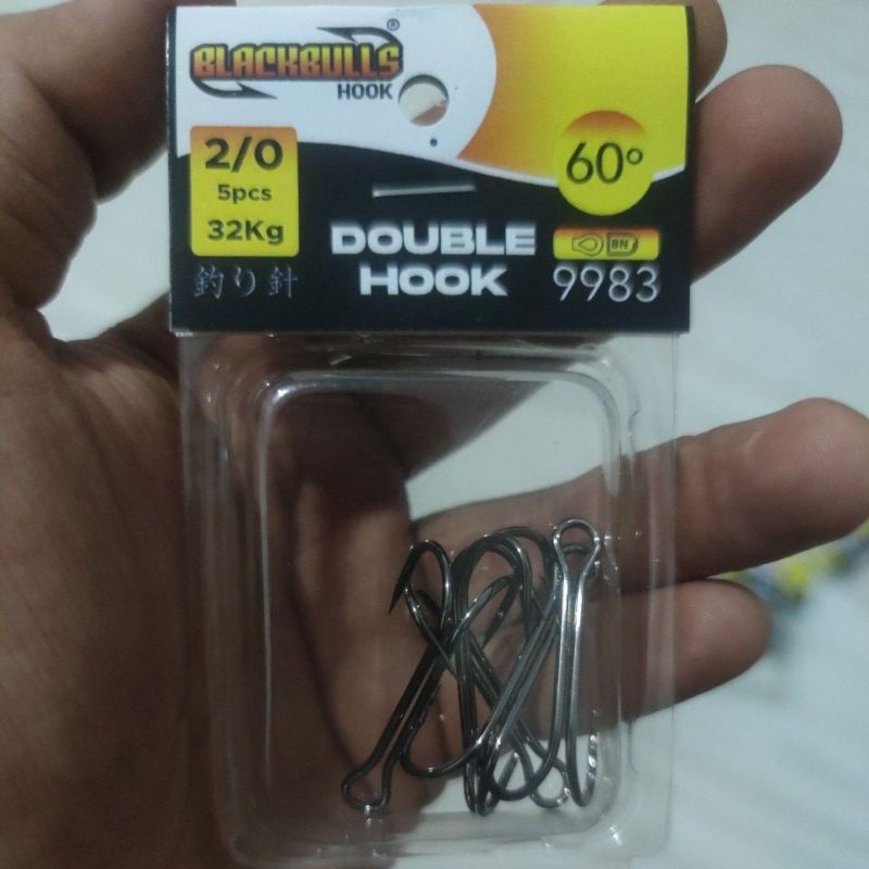 Double hook blackbulls  60° 9983 BN-2/0