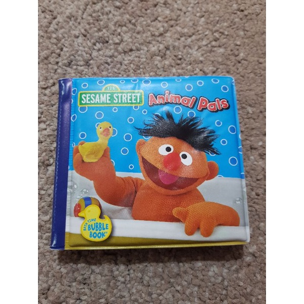 bath time bubble book sesame street animal pas