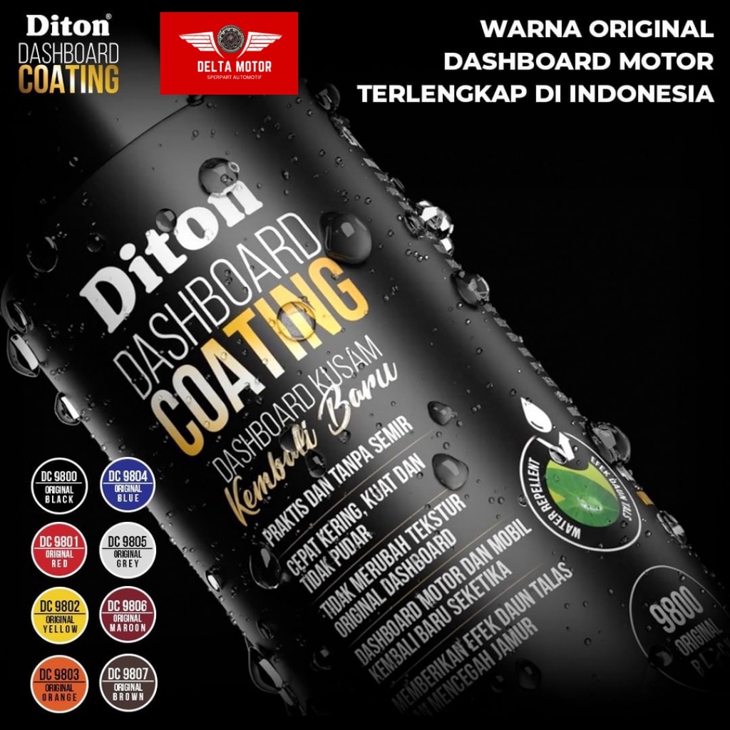 Diton Dashboard Coating 400cc Original Cat Motor Body Kasar Doff Hitam Merah Oren Biru Kuning 400 ml