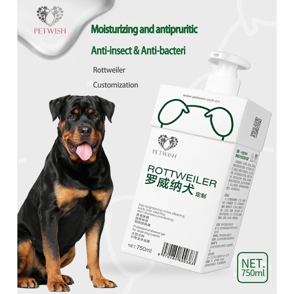 Petwish Shampo Anjing 750ML - Rottweiler - Dog Shampoo