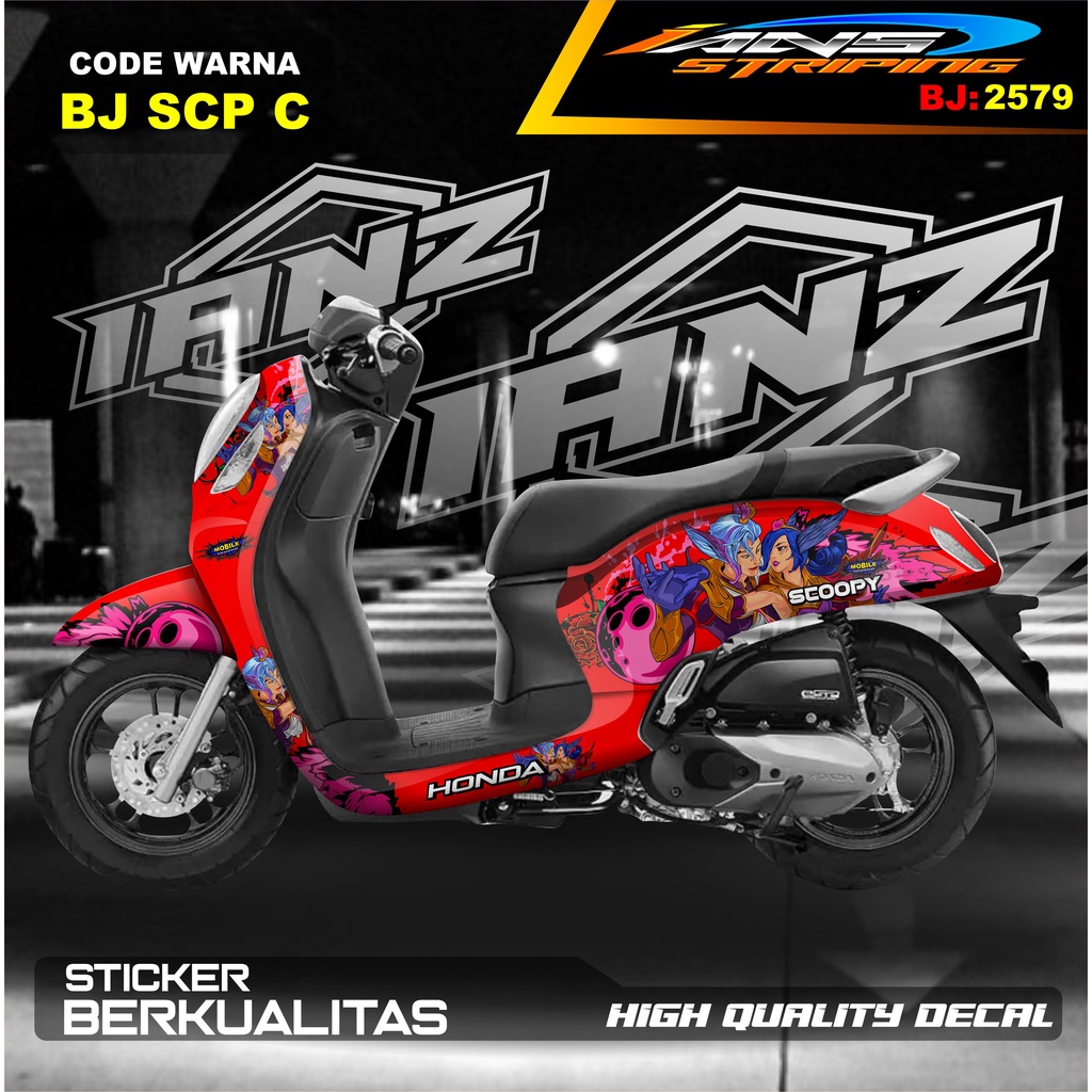 STICKER HONDA SCOOPY FULL BODY / STICKER VARIASI SCOOPY TERBARU  / STICKER SCOOPY
