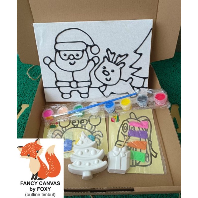 

canvas kanvas lukis christmas natal