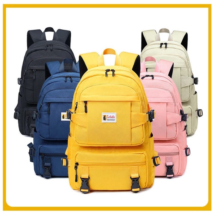 Tas Sekolah Anak Perempuan SD SMP SMA Ransel Kerja ORIGINAL Tas Sekolah Anak Laki-Laki Free Botol Minum Kaca