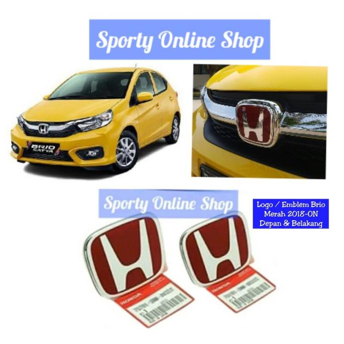 Emblem Logo Honda Brio 2018On Merah Depan & Belakang