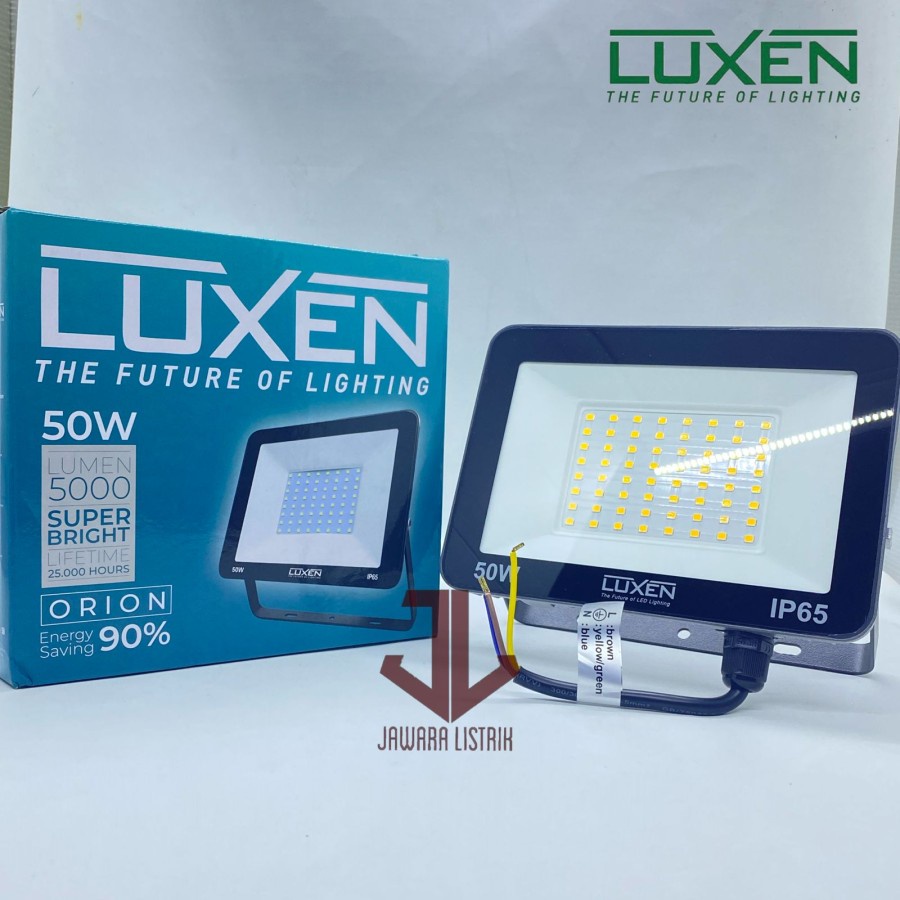 LUXEN LED FLOOD LIGHT ORION LAMPU SOROT 50W 50 W WATT BERGARANSI