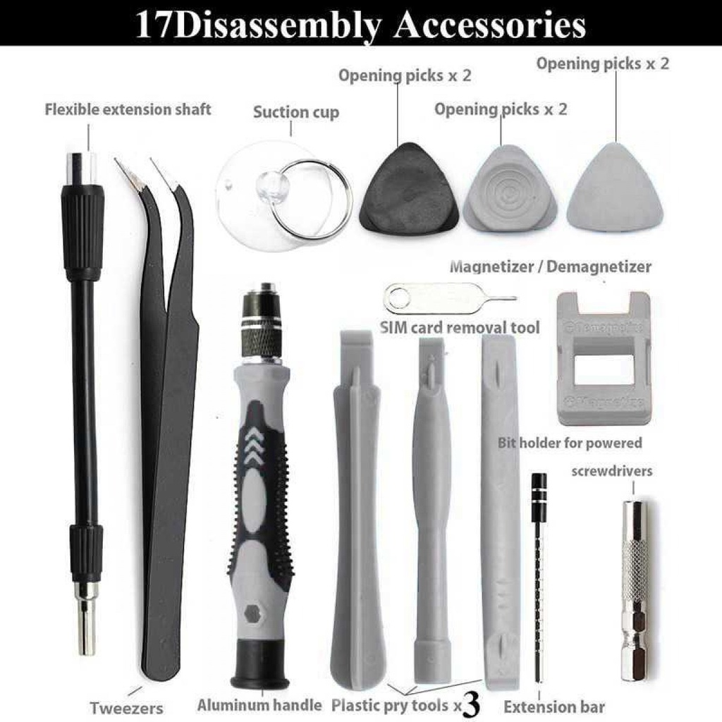 Yalku 115 in 1 Screwdriver Set Reparasi Smartphone Perkakas Rumah